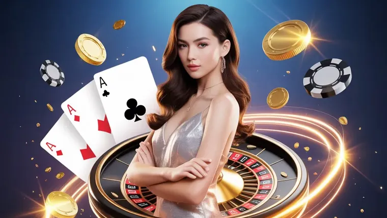 Live casino table with a dealer and players at ph22